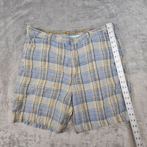 Tommy Bahama‎ Relax Linen Shorts Men's 38 Multicolor Plaid Vacation Casual Wear - Picture 9 of 12